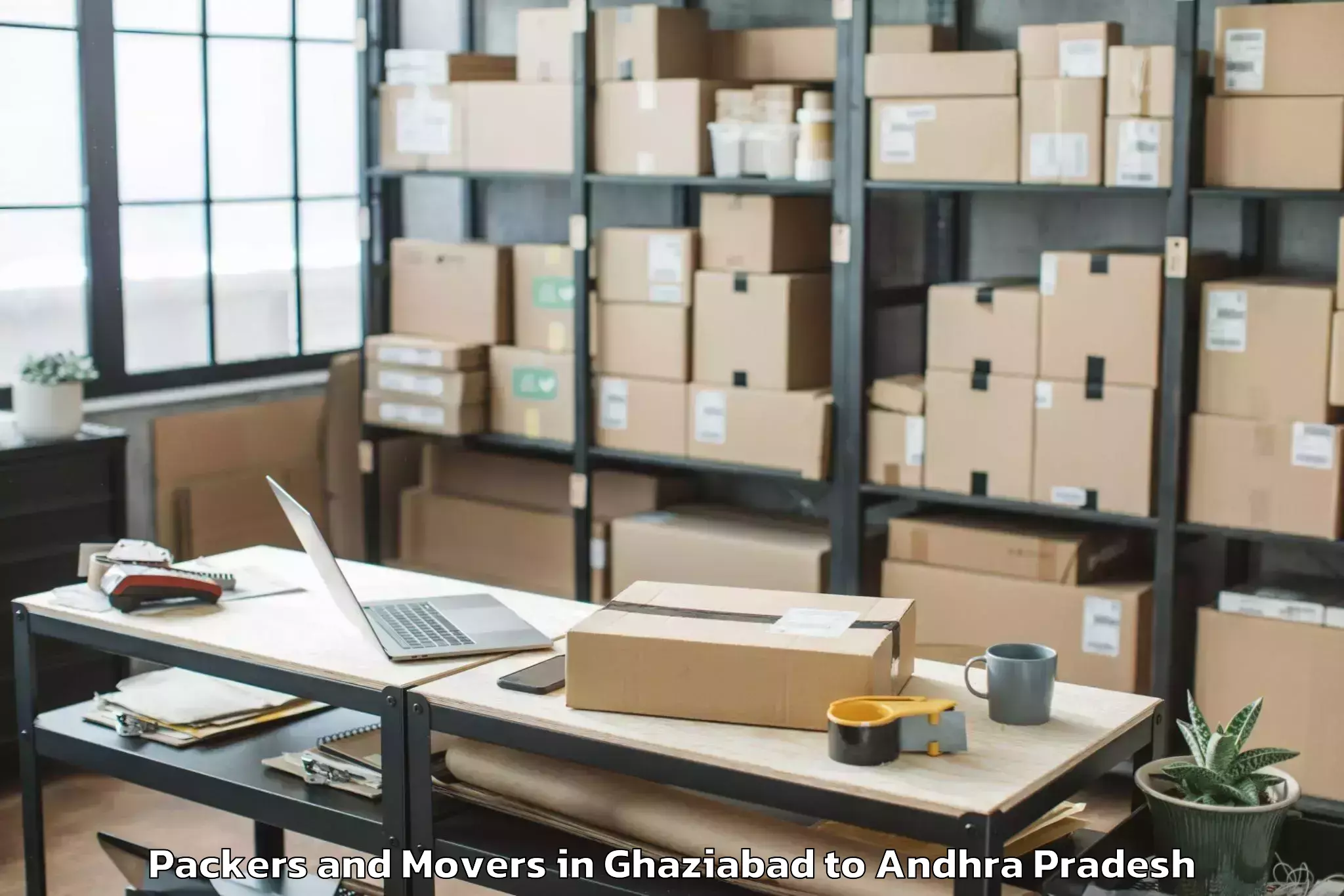 Professional Ghaziabad to Gudlavalleru Packers And Movers